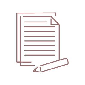 必要項目を書く紙と鉛筆のイラスト